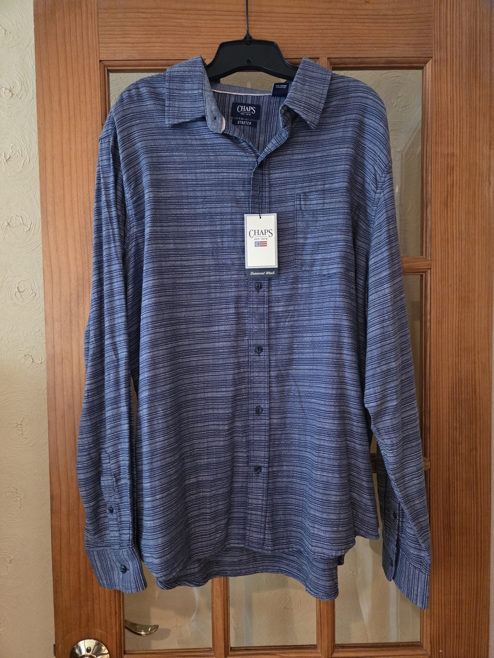 Chaps Men's Blue Striped Button-Down Shirt